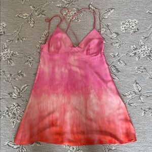 Zara Pink to Orange Ombre Slip Mini Dress